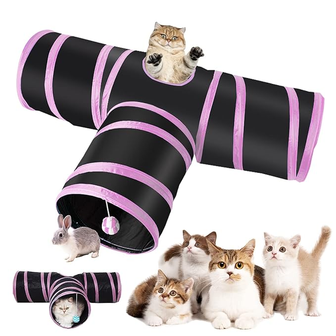 Futurekart Cat Tunnel Kitten Dog Rabbits Cat Interactive Toy Play Toy Foldable Pet Cat Toy with Ball Tunnel